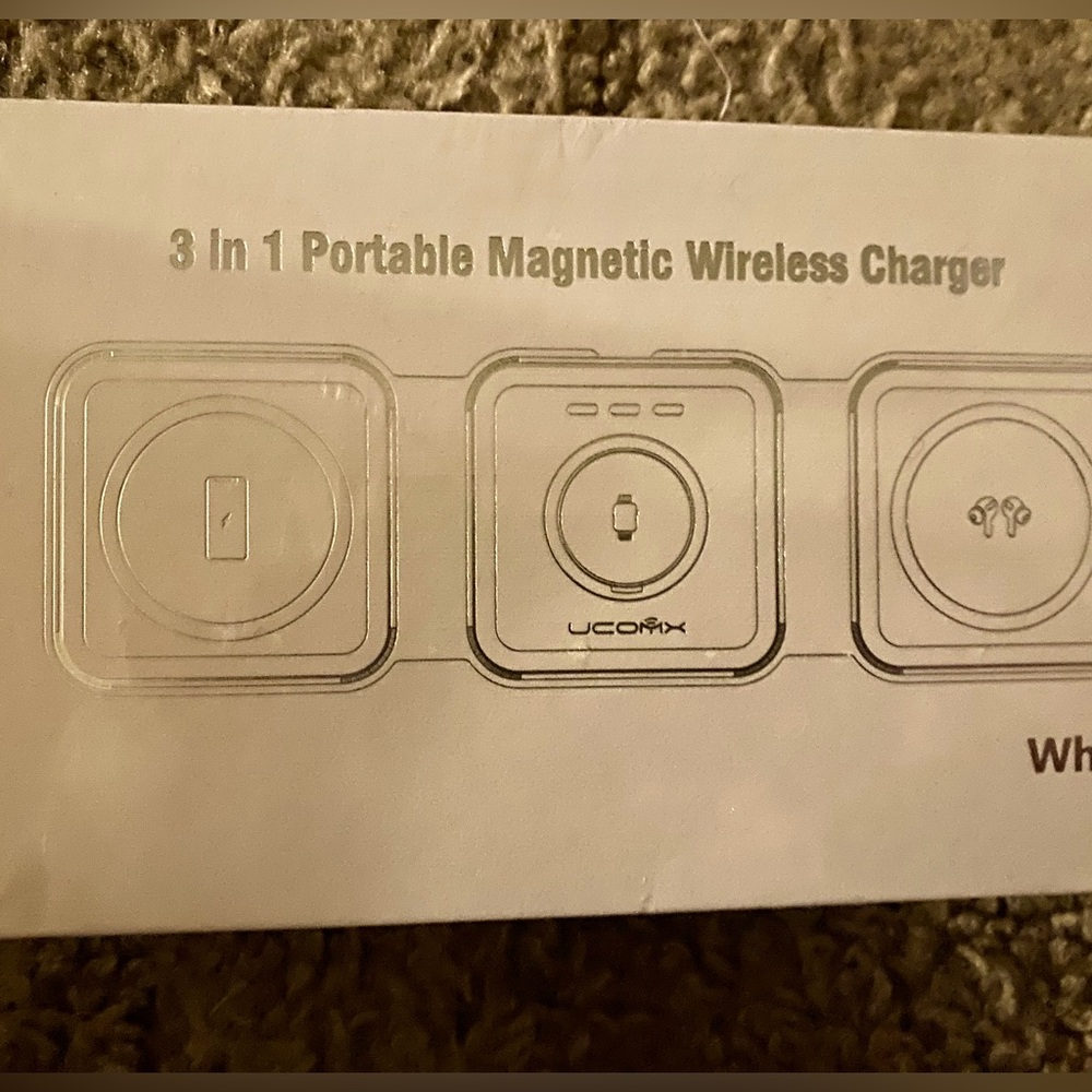 3 N 1  Portable Magnetic wireless charger still sealed in box